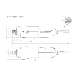 Geradschleifer GE 710 Compact (600615000) Metabo