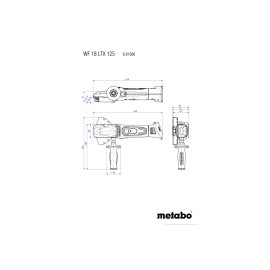 Akku-Flachkopf-Winkelschleifer WF 18 LTX 125 Quick (601306840) Metabo