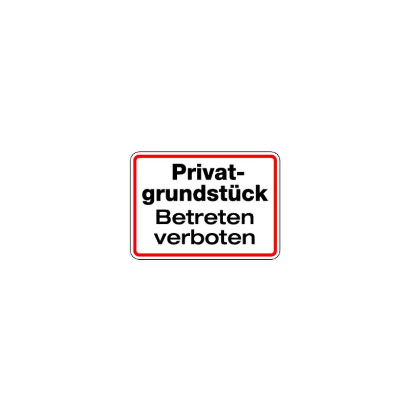 Hinweisschild Privatweg Betreten Verboten Aluminium 180x250 Mm