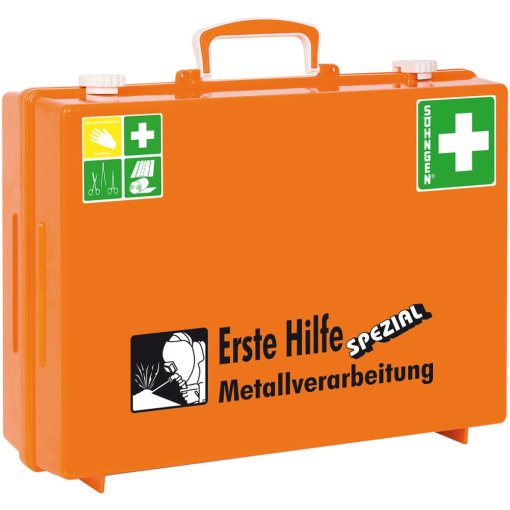 Erste-Hilfe-Koffer Spezial Metallverarbeitung DIN 13157 orange