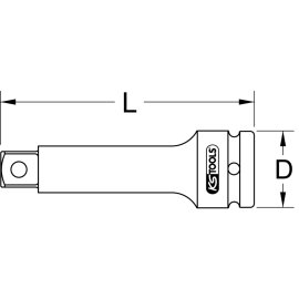 1/2" Kraft-Verlängerung Chrom Molybdän Stahl