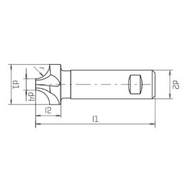 Viertelrund Profilfräser HSS Co5 DIN 6518 B
