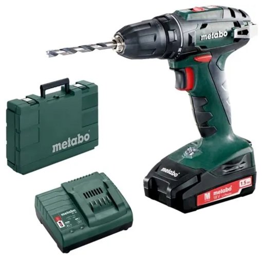 Akku-Bohrschrauber BS 18 1,5 Ah + Ladegerät inkl. Koffer (602207970) Metabo