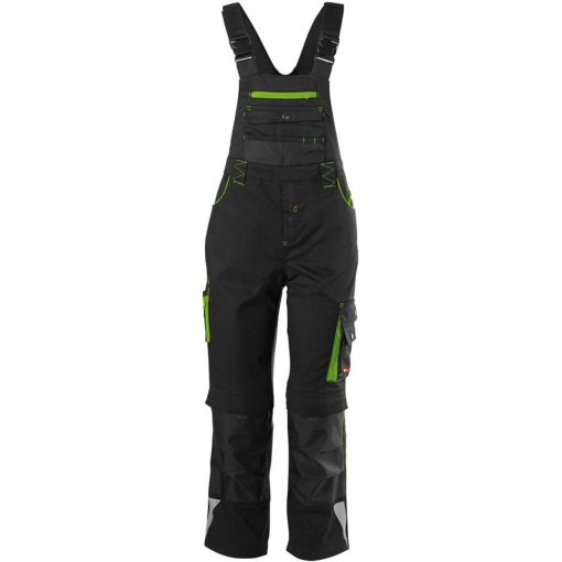 Kinder-Latzhose twenty four schwarz-limegreen