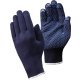 12 Paar Strickhandschuhe Packer genoppt Fortis Gr. 10 blau