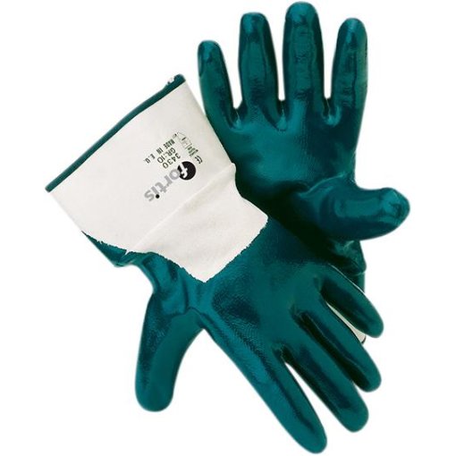 Nitrilhandschuh Mechanic blue mit Stulpe Fortis