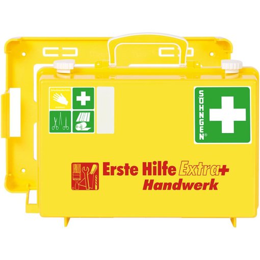 Erste-Hilfe-Koffer Extra+ Handwerk DIN 13157 gelb