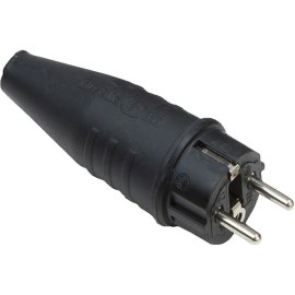 Schutzkontakt-Stecker Vollgummi schwer IP44