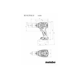 Akku-Bohrschrauber BS 18 LTX BL Q (602359840) Metabo ohne Akku