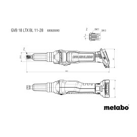 Akku-Geradschleifer GVB 18 LTX BL 11-28 (600826850) Metabo ohne Akku