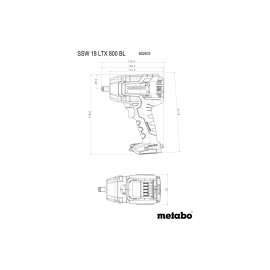 Akku-Schlagschrauber SSW 18 LTX 800 BL (602403650) Metabo