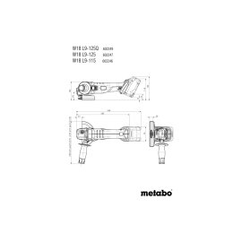 Akku-Winkelschleifer W 18 L 9-125 (602247510) Metabo