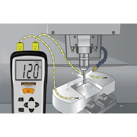 Digitales Thermometer mit Kontaktthermoelement für den Einsatz im Labor und in der Industrie ThermoMaster