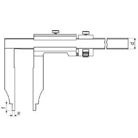 Messschieber active inox mattverchromt mit Feineinstellung