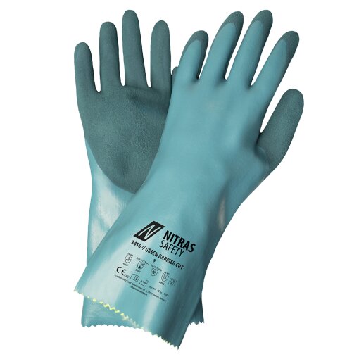 Chemikalienschutzhandschuhe GREEN BARRIER CUT 3456 Nitras